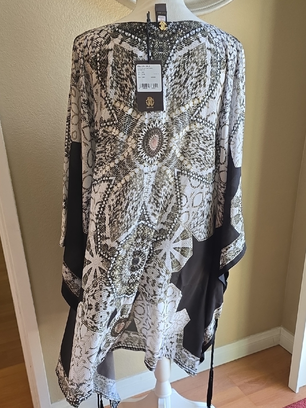Roberto Cavalli Snake Print Tunic with Lace-Up Detail - Picture 5 of 8